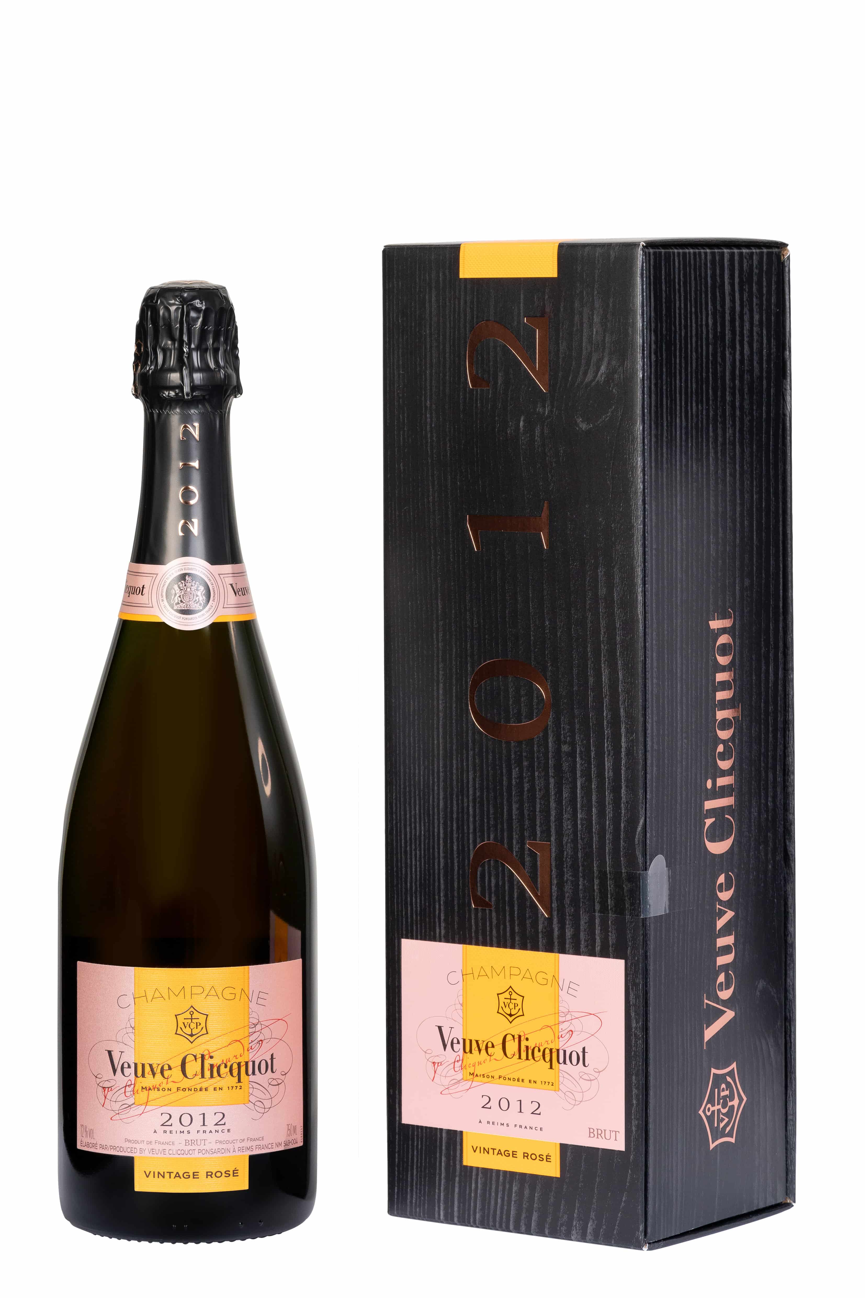 Champagner Vintage Rosé Veuve Clicquot mit Box